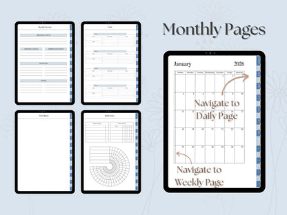 Blue Skies 2026 Digital Planner